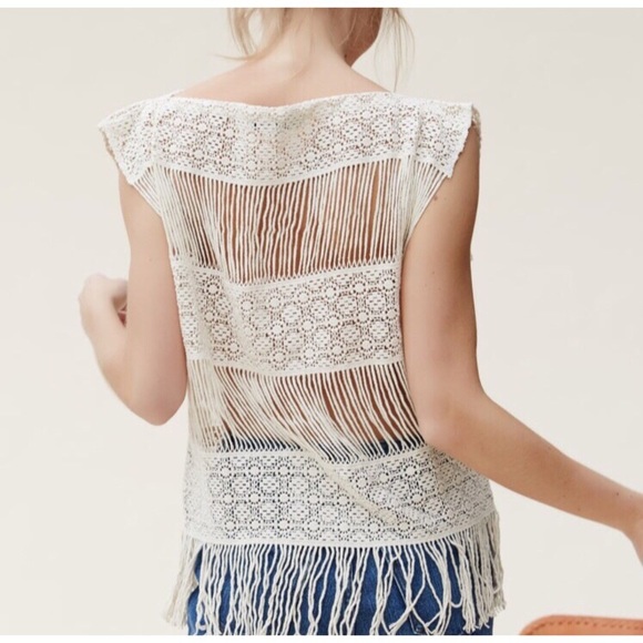 | 1 left! Size L || Boho crochet fringe top - Picture 3 of 4